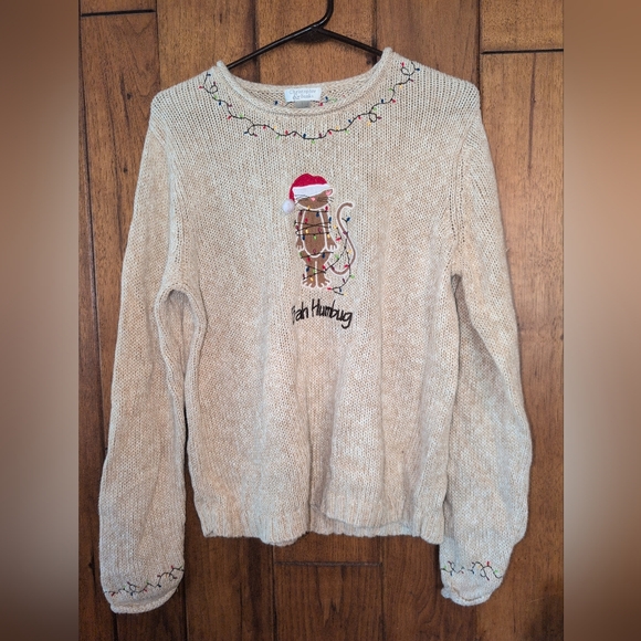 Christopher & Banks Large Christmas Sweater - Picture 1 of 3